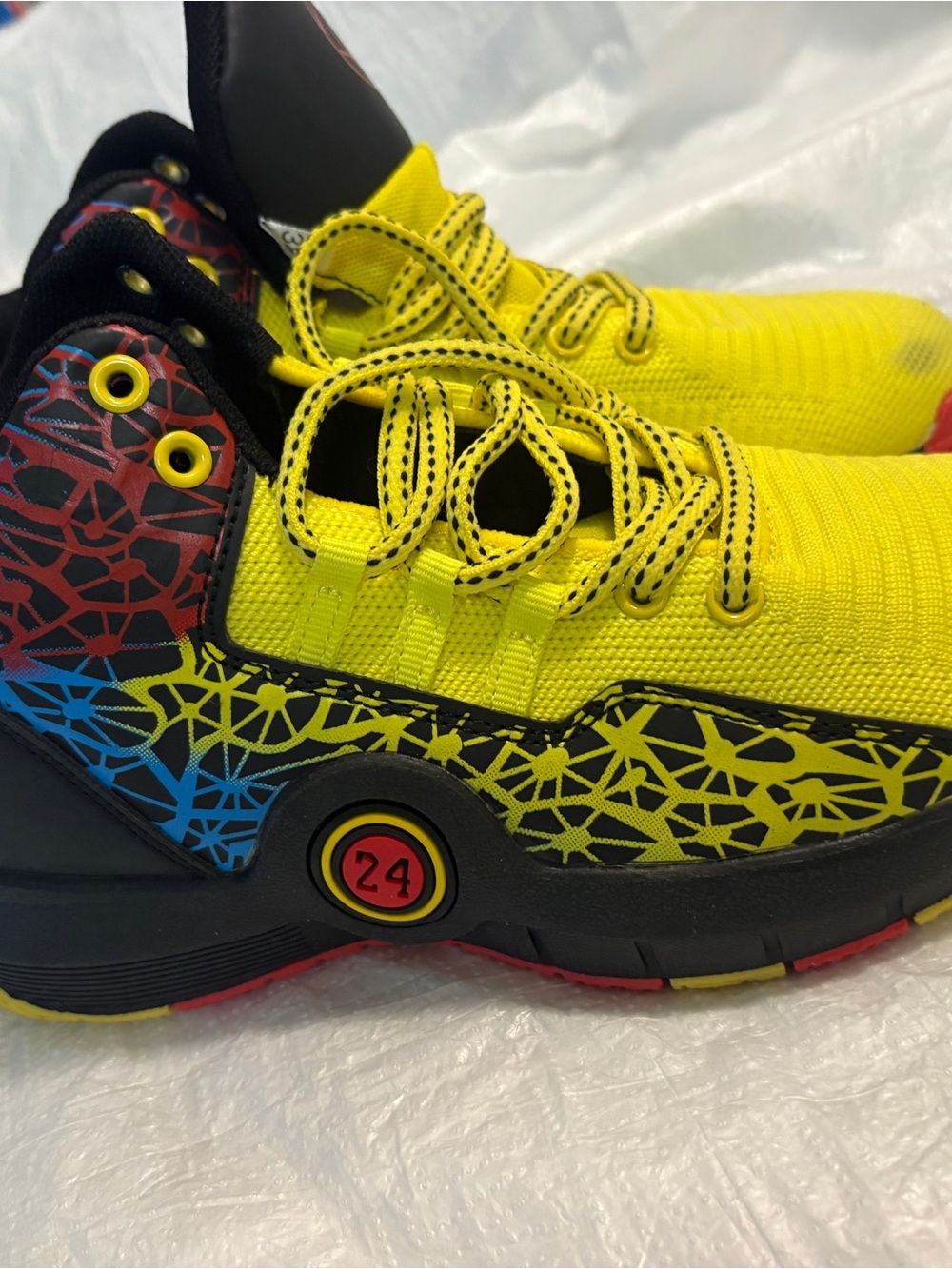Kids Yellow Multi-Accent Athletic Sneakers